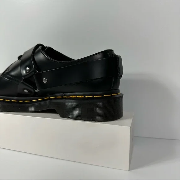 DOC HENREE POLISHED SMOOTH LEATHER BUCKLE SHOES WOMENS SIZE 9 HARNESS STRAPS NEW - Picture 10 of 10